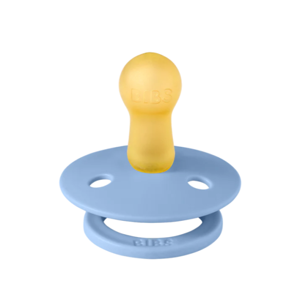 BIBS Πιπίλες Colour Round Καουτσούκ 2τμχ Sky Blue/Baby Blue No2