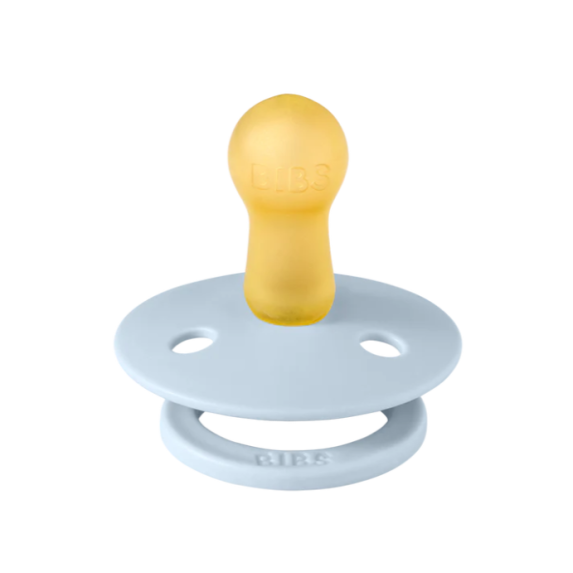 BIBS Πιπίλες Colour Round Καουτσούκ 2τμχ Sky Blue/Baby Blue No2