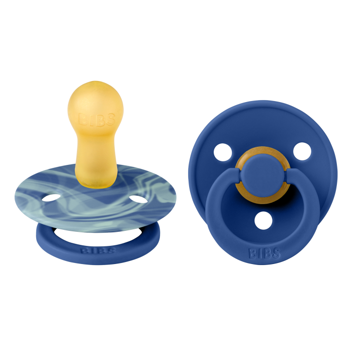 BIBS Πιπίλες Colour Round Καουτσούκ 2τμχ Tie Dye Ocean No1 BIBS Πιπίλες Colour Round Καουτσούκ 2τμχ Tie Dye Ocean No1