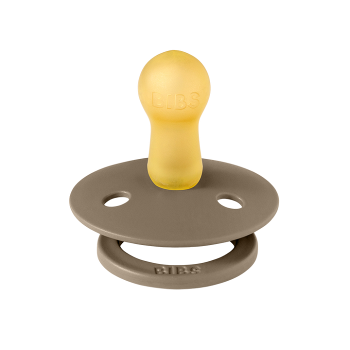 BIBS Πιπίλες Colour Round Καουτσούκ 2τμχ White / Dark Oak No2 BIBS Πιπίλες Colour Round Καουτσούκ 2τμχ White / Dark Oak No2