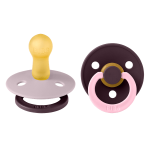 BIBS Πιπίλες Colour Round Latex Fusion Dusky Lilac/Plum No2