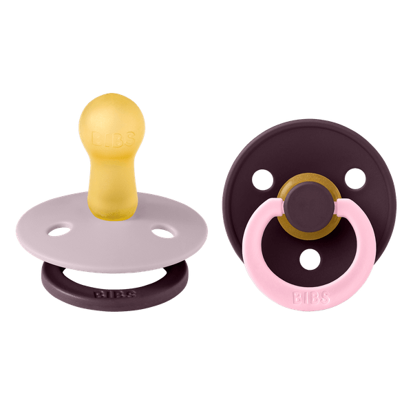 BIBS Πιπίλες Colour Round Latex Fusion Dusky Lilac/Plum No2