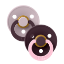 BIBS Πιπίλες Colour Round Latex Fusion Dusky Lilac/Plum No2