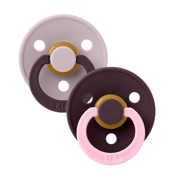 BIBS Πιπίλες Colour Round Latex Fusion Dusky Lilac/Plum No2