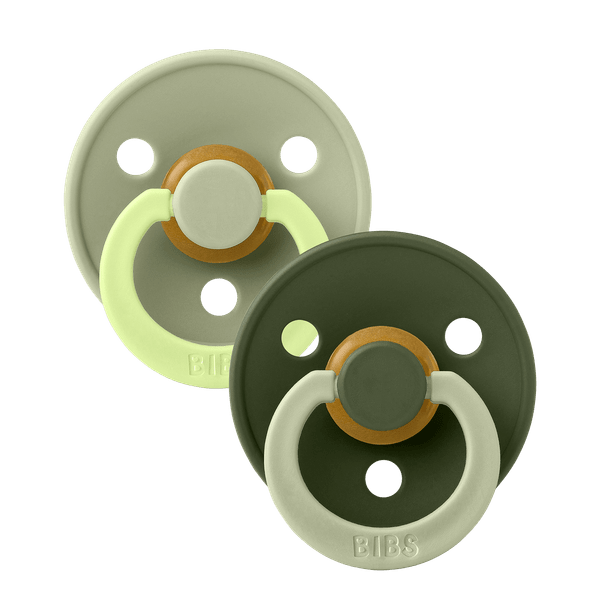 BIBS Πιπίλες Colour Round Latex Fusion Sage/Hunter Green No2