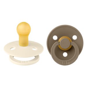 Bibs Πιπίλες Colour Round Latex No1 Ivory/Dark Oak Bibs Πιπίλες Colour Round Latex No1 Ivory/Dark Oak