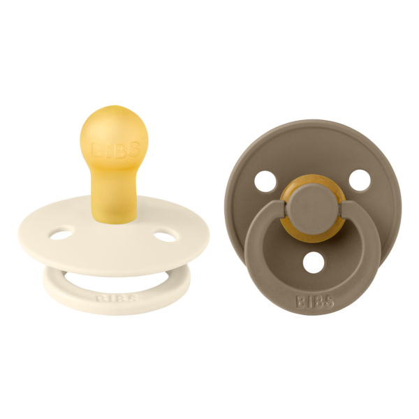 Bibs Πιπίλες Colour Round Latex No1 Ivory/Dark Oak