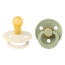 Bibs Πιπίλες Colour Round Latex No1 Ivory/Sage