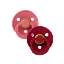 Bibs Πιπίλες Colour Round Latex No1 Coral/Ruby