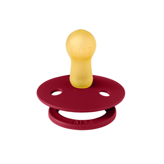 Bibs Πιπίλες Colour Round Latex No1 Coral/Ruby