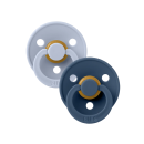 Bibs Πιπίλες Colour Round Latex No2 Dusty Blue/Steel Blue