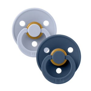 Bibs Πιπίλες Colour Round Latex No2 Dusty Blue/Steel Blue