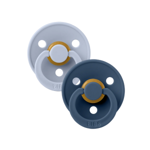 Bibs Πιπίλες Colour Round Latex No2 Dusty Blue/Steel Blue