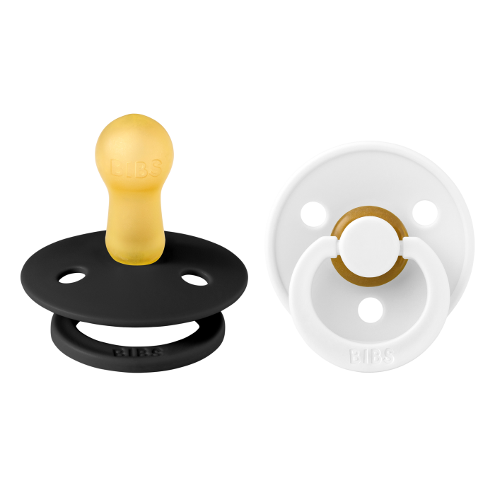 Bibs Πιπίλες Colour Round Latex No2 Black/White Bibs Πιπίλες Colour Round Latex No2 Black/White