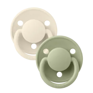 BIBS Πιπίλες De Lux Tie Dye Camo 2τμχ Σιλικόνης Onesize Ivory / Sage