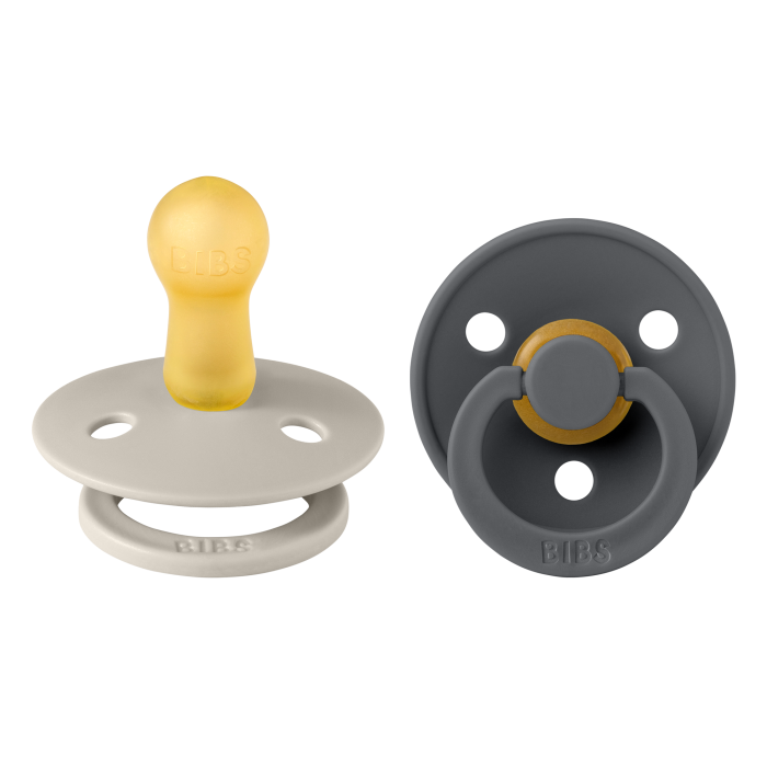 BIBS Σετ Πιπίλες 2τμχ Στρόγγυλη Καουτσούκ No2 Sand/Iron