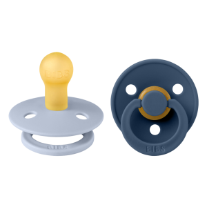 BIBS Σετ Πιπίλες 2τμχ Στρόγγυλη Καουτσούκ No1 Dusty Blue/Steel Blue BIBS Σετ Πιπίλες 2τμχ Στρόγγυλη Καουτσούκ No1 Dusty Blue/Steel Blue