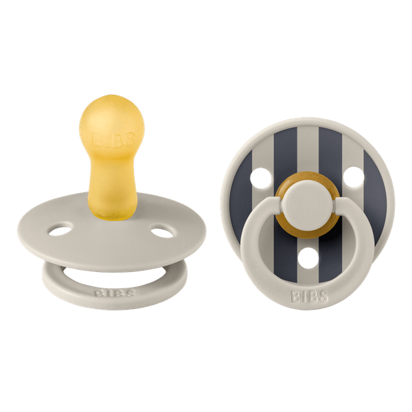 BIBS Studio Collection Σετ Πιπίλες 2τμχ Block Sand Mix Στρόγγυλη No2