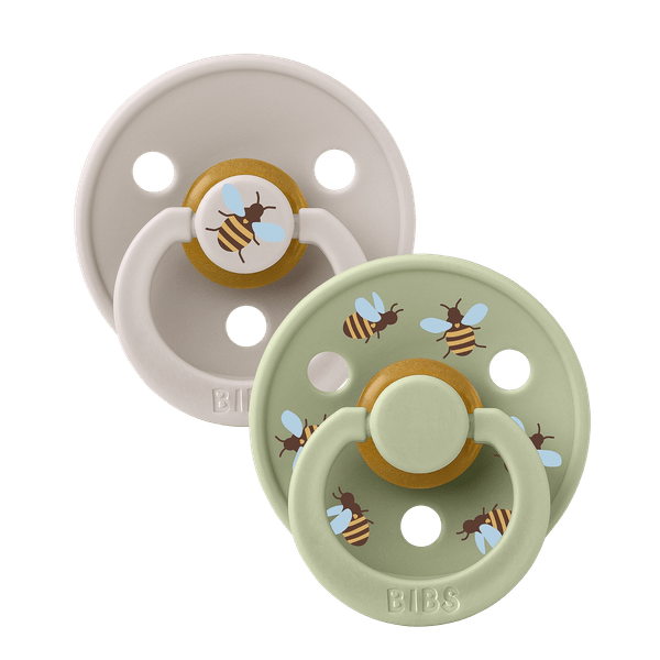 BIBS  Studio Collection Σετ Πιπίλες 2τμχ – Bumblebee/Mushroom  Mix Στρόγγυλη No1