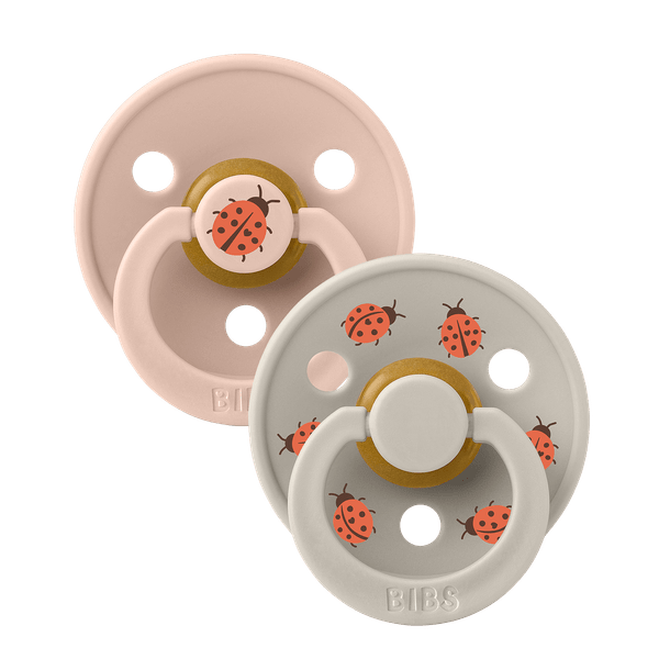 BIBS  Studio Collection Σετ Πιπίλες 2τμχ – Ladybag/Blush Mix Στρόγγυλη No2
