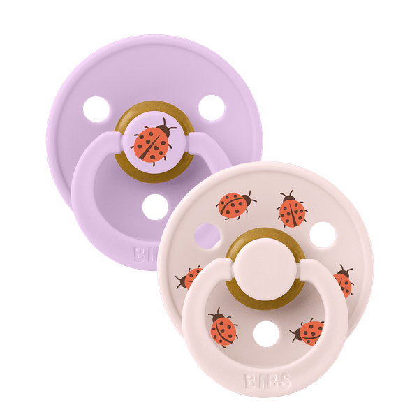 BIBS  Studio Collection Σετ Πιπίλες 2τμχ – Ladybag/VioletI Sky Mix Στρόγγυλη No2