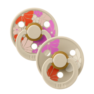 BIBS  Studio Collection Σετ Πιπίλες 2τμχ  Morning Bloom Vanilla Mix Στρόγγυλη No1