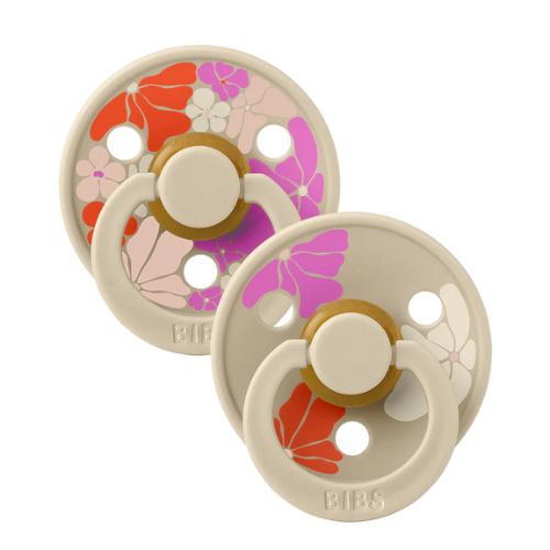 BIBS Studio Collection Σετ Πιπίλες 2τμχ Morning Bloom Vanilla Mix Στρόγγυλη No1 BIBS Studio Collection Σετ Πιπίλες 2τμχ Morning Bloom Vanilla Mix Στρόγγυλη No1
