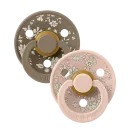 BIBS x Liberty Πιπίλες Colour Round Καουτσούκ 2τμχ Capel Blush Mix No1