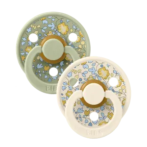 BIBS x Liberty Πιπίλες Colour Round Καουτσούκ 2τμχ Eloise Sage Mix No2