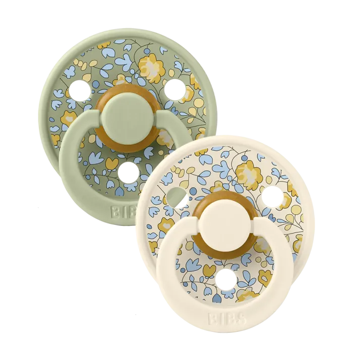 BIBS x Liberty Πιπίλες Colour Round Καουτσούκ 2τμχ Eloise Sage Mix No2