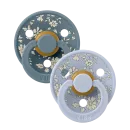 BIBS x Liberty Πιπίλες Colour Round Καουτσούκ 2τμχ Capel Dusty Blue Mix No1