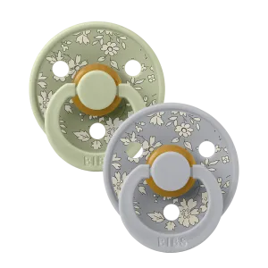 BIBS x Liberty Πιπίλες Colour Round Καουτσούκ 2τμχ Capel Sage Mix No2