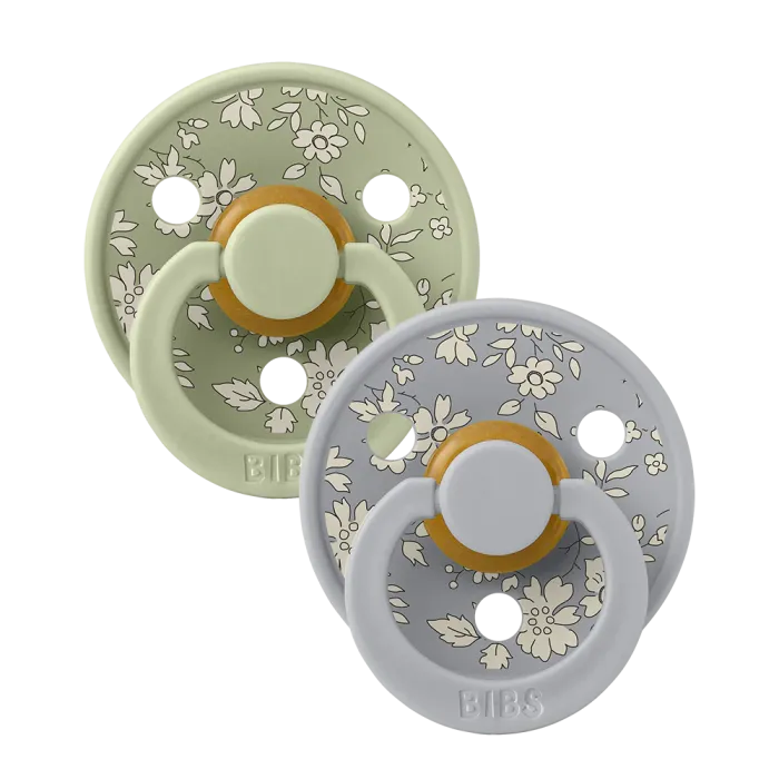 BIBS x Liberty Πιπίλες Colour Round Καουτσούκ 2τμχ Capel Sage Mix No2