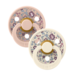 BIBS x Liberty Πιπίλες Colour Round Καουτσούκ 2τμχ Eloise Blush No2
