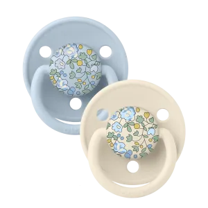 BIBS x Liberty Πιπίλες De Lux 2τμχ Σιλικόνης Onesize Eloise / Baby Blue Mix