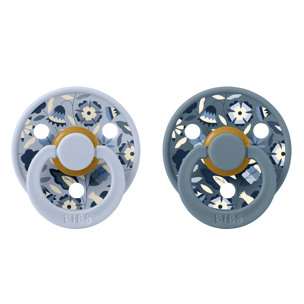 BIBSxLIBERTY Σετ Πιπίλες 2τμχ Bobo Dusty Blue Mix Στρόγγυλη No1 BIBSxLIBERTY Σετ Πιπίλες 2τμχ Bobo Dusty Blue Mix Στρόγγυλη No1