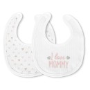 Βρεφικές Σαλιάρες Mε Velcro 2τμχ Newborn Natural Girl Lorelli 