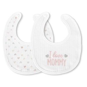 Βρεφικές Σαλιάρες Mε Velcro 2τμχ Newborn Natural Girl Lorelli 