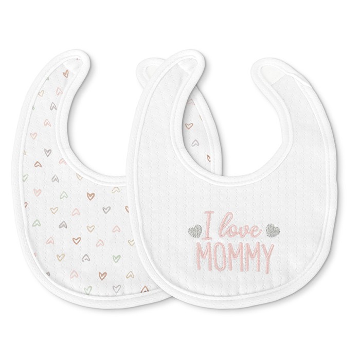 Βρεφικές Σαλιάρες Mε Velcro 2τμχ Newborn Natural Girl Lorelli 