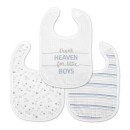 Βρεφικές Σαλιάρες Mε Velcro 3τμχ Natural Boy Lorelli 