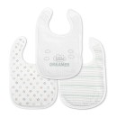 Βρεφικές Σαλιάρες Mε Velcro 3τμχ Natural Uni Lorelli 