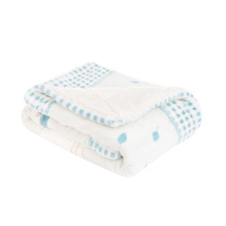 Βρεφική Βελουτέ Εξαιρετικά Απαλή Κουβέρτα Κούνιας 110/140 Polar Fisher Μέντα Kikka Boo