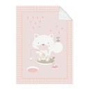 Βρεφική Βελουτέ Εξαιρετικά Απαλή Κουβέρτα Κούνιας 110/140 Polar Fisher Ροζ Kikkaboo