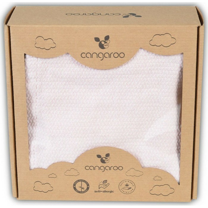 Βρεφική Κουβέρτα Γκρι 100/93cm Cangaroo