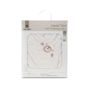 Βρεφική Πετσετούλα Μπάνιου 90x90cm Λευκό Lorelli