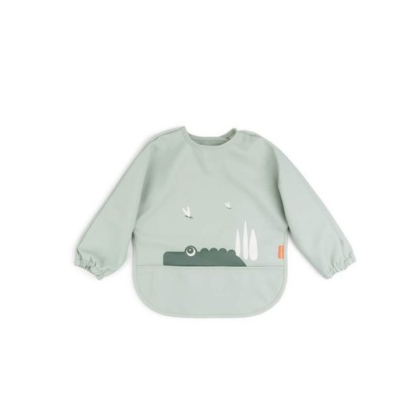 Βρεφική Σαλιάρα Με Μακρύ Μανίκι 6-18m Croco Πράσινο Done by Deer