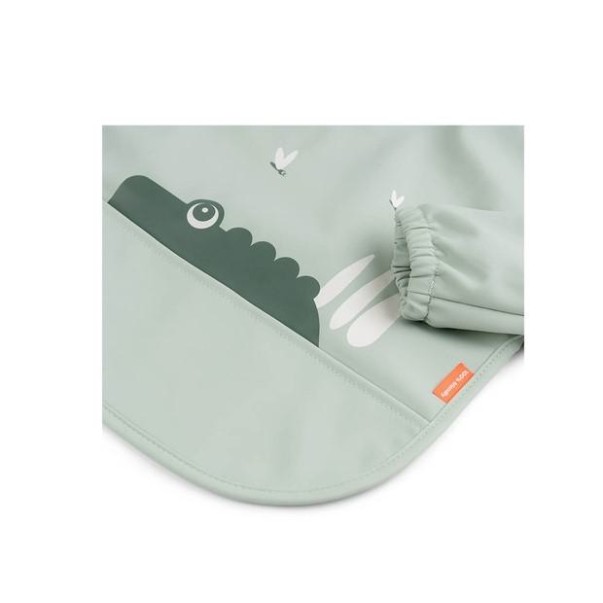 Βρεφική Σαλιάρα Με Μακρύ Μανίκι 6-18m Croco Πράσινο Done by Deer