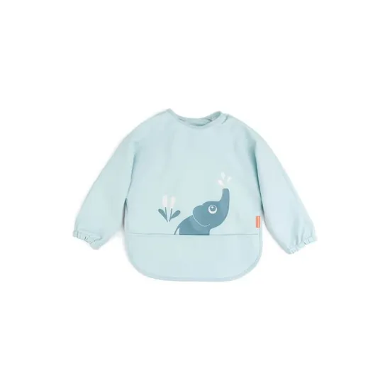 Βρεφική Σαλιάρα Με Μακρύ Μανίκι 6-18m Elphee Μπλε Done by Deer