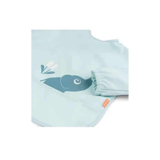 Βρεφική Σαλιάρα Με Μακρύ Μανίκι 6-18m Elphee Μπλε Done by Deer