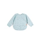 Βρεφική Σαλιάρα Με Μακρύ Μανίκι 6-18m Happy Dots Μπλε Done by Deer